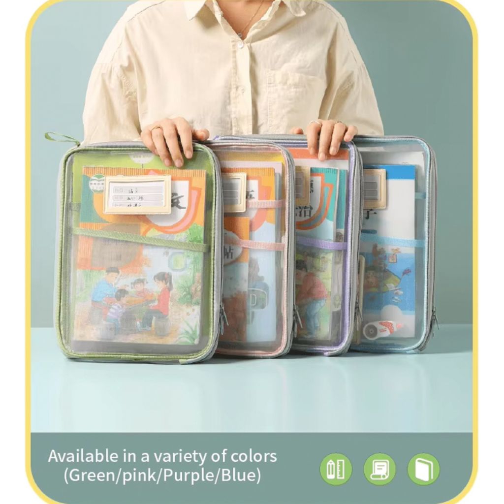 

SNR Folder Map Dokumen File Buku 3 sekat bahan Nylon Jaring