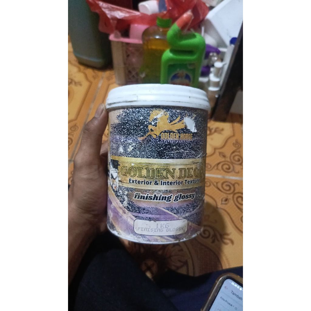 Cat Dinding Sand texture Golden Deco 1KG- Golden horse