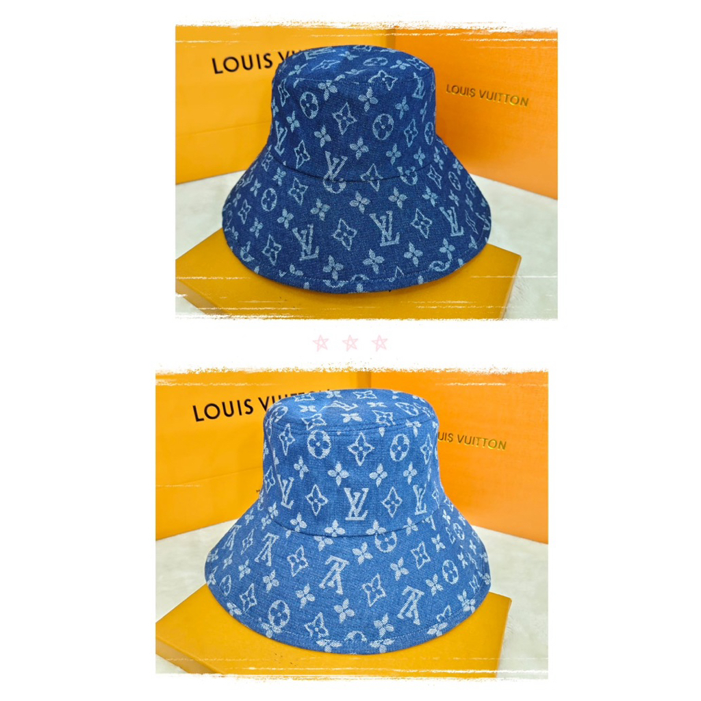 TOPI BUCKET HAT LV JEANS PREMIUM 2 WARNA