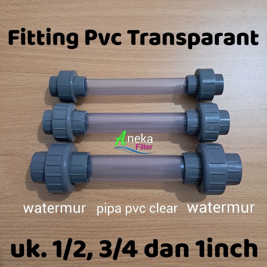 fitting pipa pvc transparan clear bening