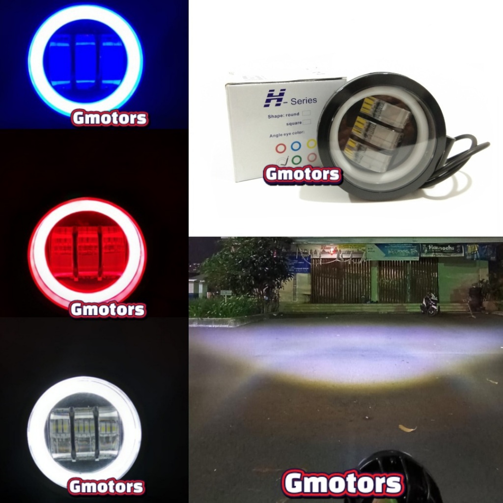 Lampu Tembak Led CWL 3 Mata Led GMS 3.5 INCH Lensa 6D Lampu Tembak Sorot Led Motor Mobil