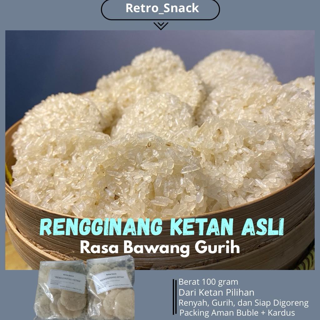 

Makanan Tradisional - Rengginang mentah Isi 9 Biji - Criping - Gurih - Enak 100 gram
