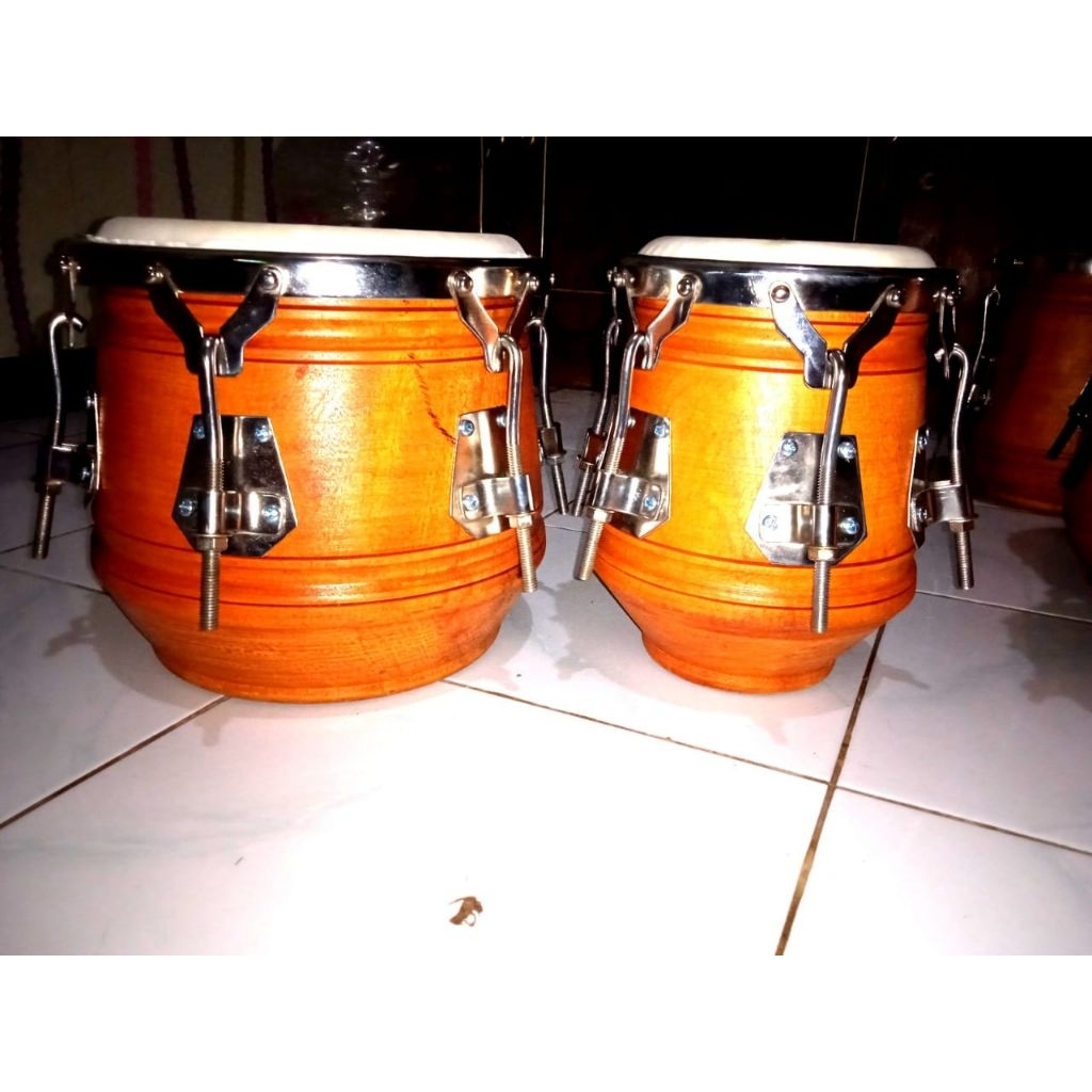 kendang/ketipung ring v6 crome,natural tanpa stand