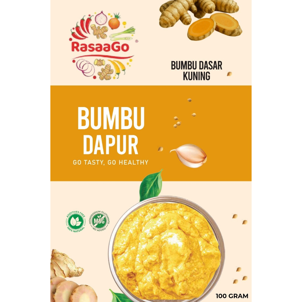 

Bumbu Dasar Kuning Rasaago 100gr | Non MSG & Pengawet | Halal | Bumbu Masak Instan Fresh