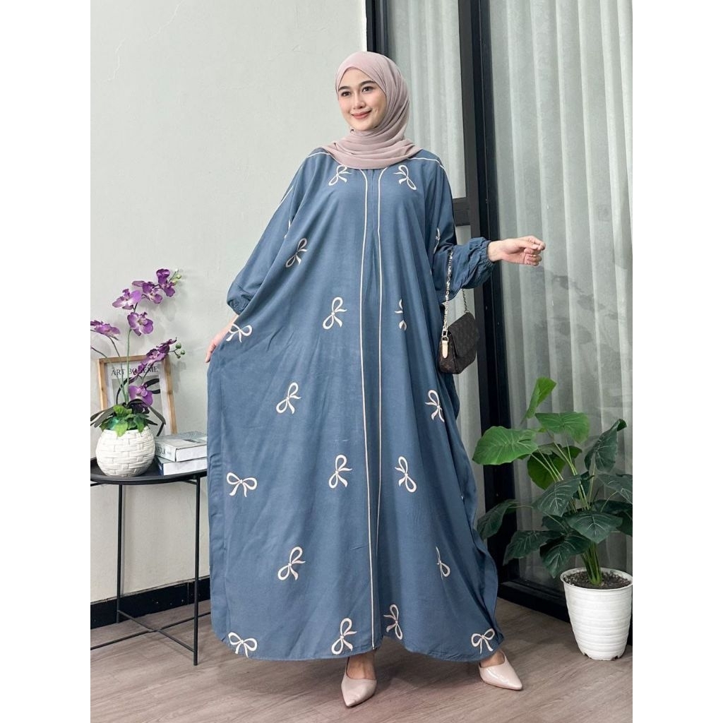 original kaftan terbaru pita kaftan rayon jumbo gamis abaya kaftan import daster kaftan bahan rayon