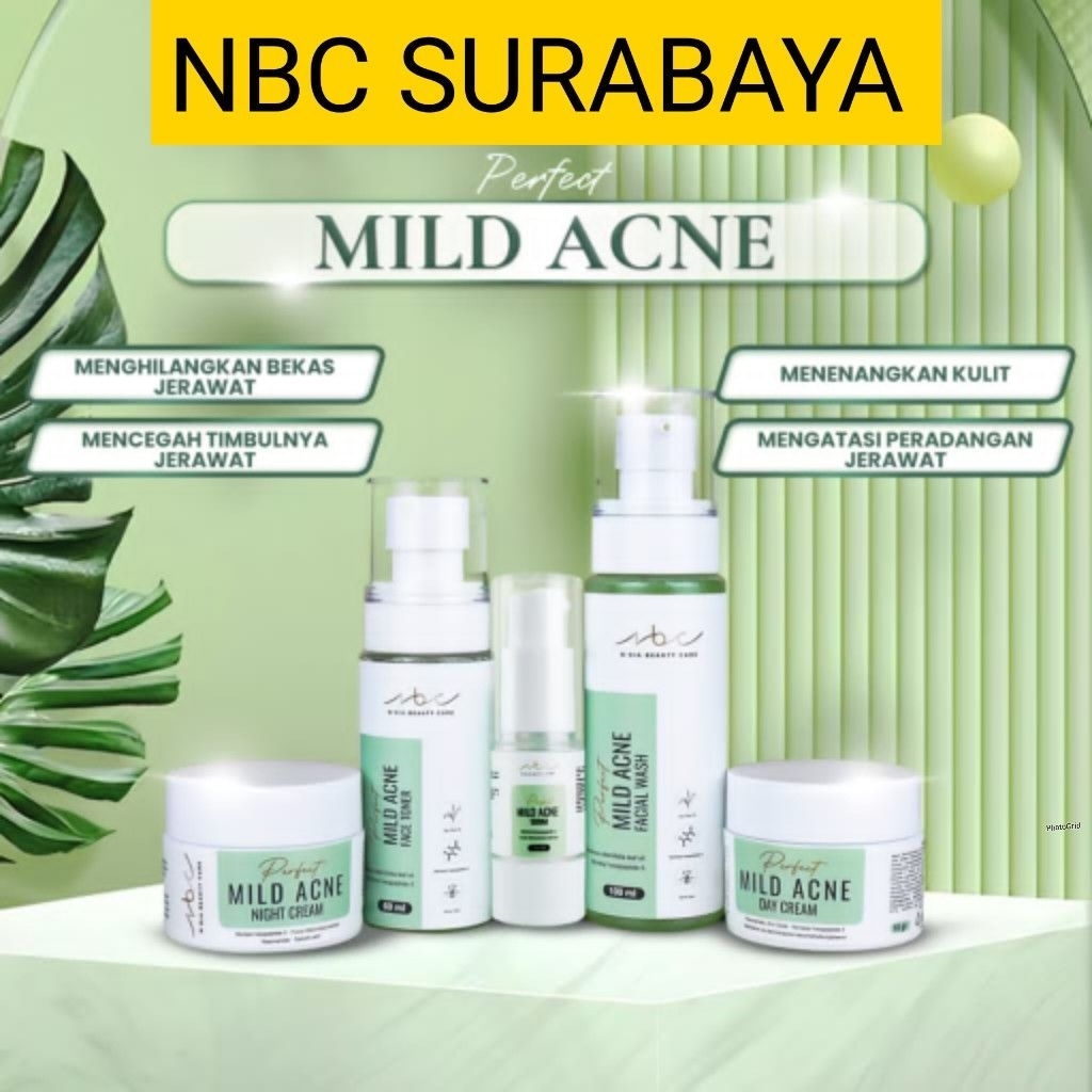 NBC PAKET PERFECT MILD ACNE / NBC PAKET JERAWAT / NBC SKINCARE / N'DIA BEAUTY CARE / NBC SKINCARE OF