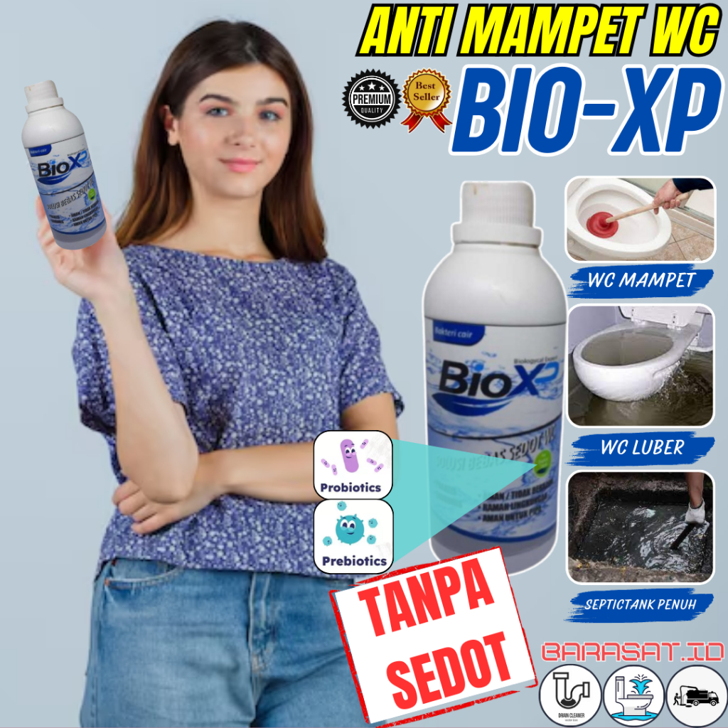 BIOXP 500ml – Penghilang Bau WC & Saluran Mampet  Cairan BIOXP Pengurai Tinja – Solusi WC Mampet Tan