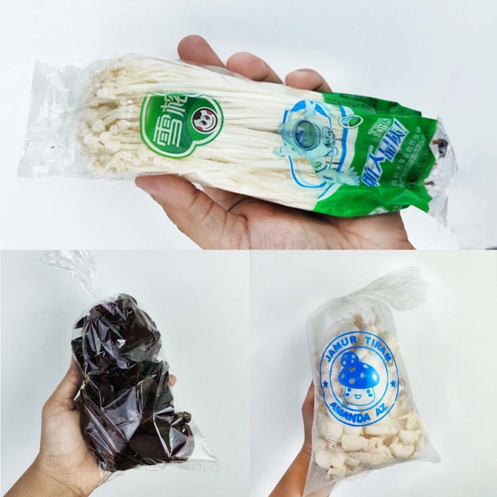 

Aneka Jamur Siap Masak - Jamur Tiram, Jamur Enoki, Jamur Kuping