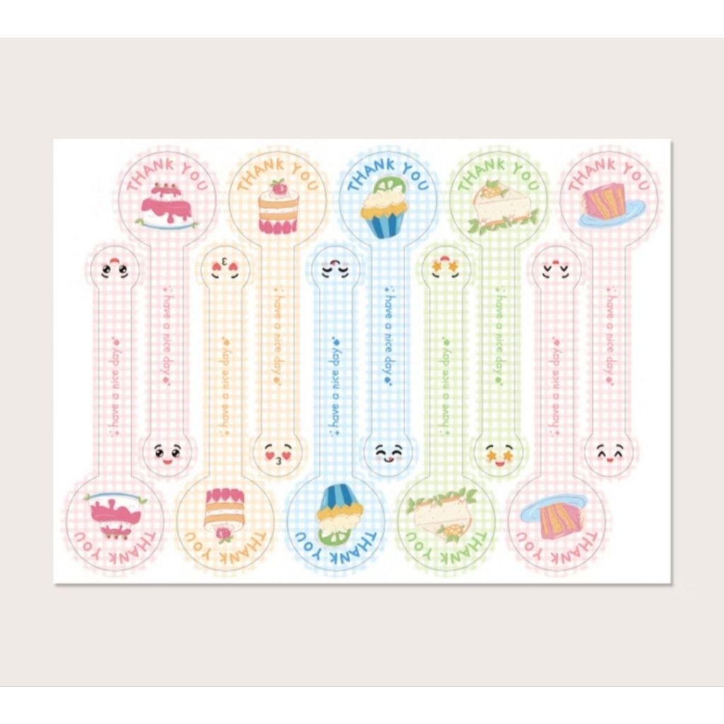 

Stiker thankyou segel kue isi 100pcs