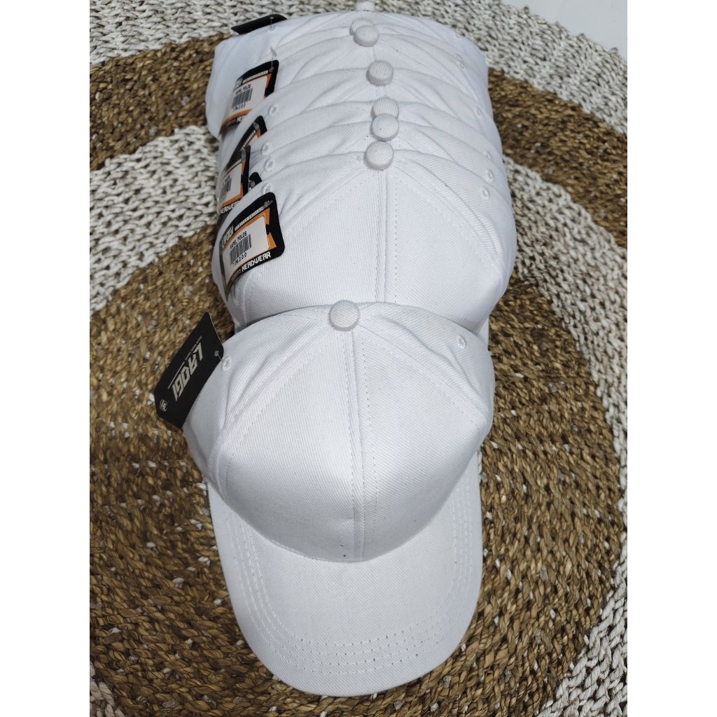 topi polos unisex topi putih polos