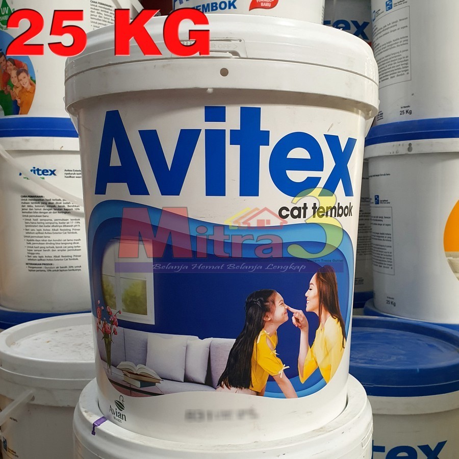 [Mixing] Cat Tembok Interior AVITEX 25 kg Pail Avian Brands / Dinding Dalam 093 Ash Grey