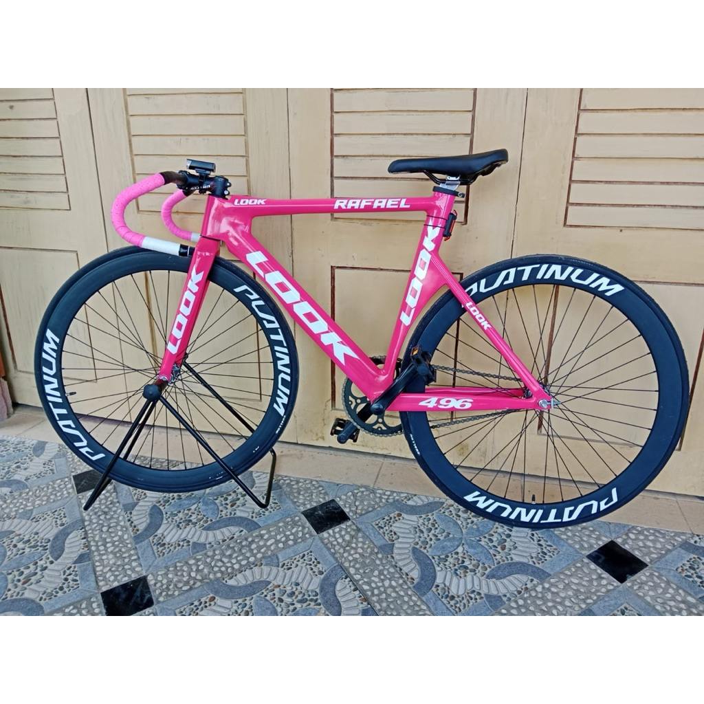 sepeda fixie look warna pink