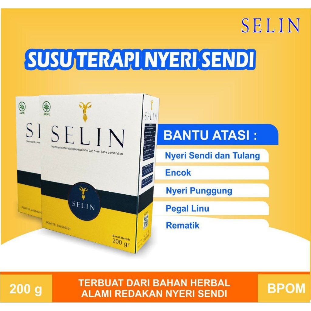 

susu kambing plus herbal SELIN solusi meredakannyeri persendian pegal linu asam urat