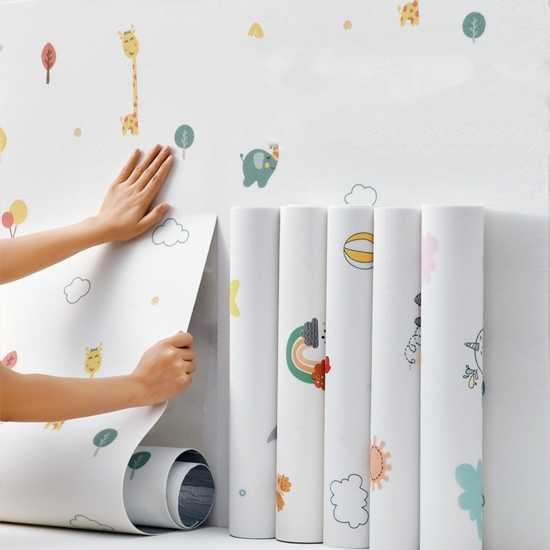 Wallpaper Dinding Kamar Tidur Anak Walpaper Dinding Kamar Aesthetic Tahan Air Stiker Dinding Polos