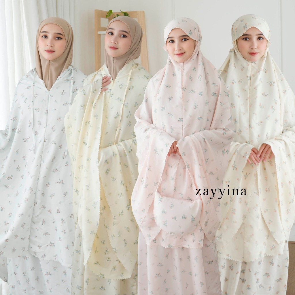 BY.ZAYINNA Azira Prayer Set Mukena Dewasa Zipper Tanpa Label