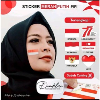

32PCS-Tempelan Pipi Bendera - Sticker Pipi Merah Putih - indonesia 17 agustus