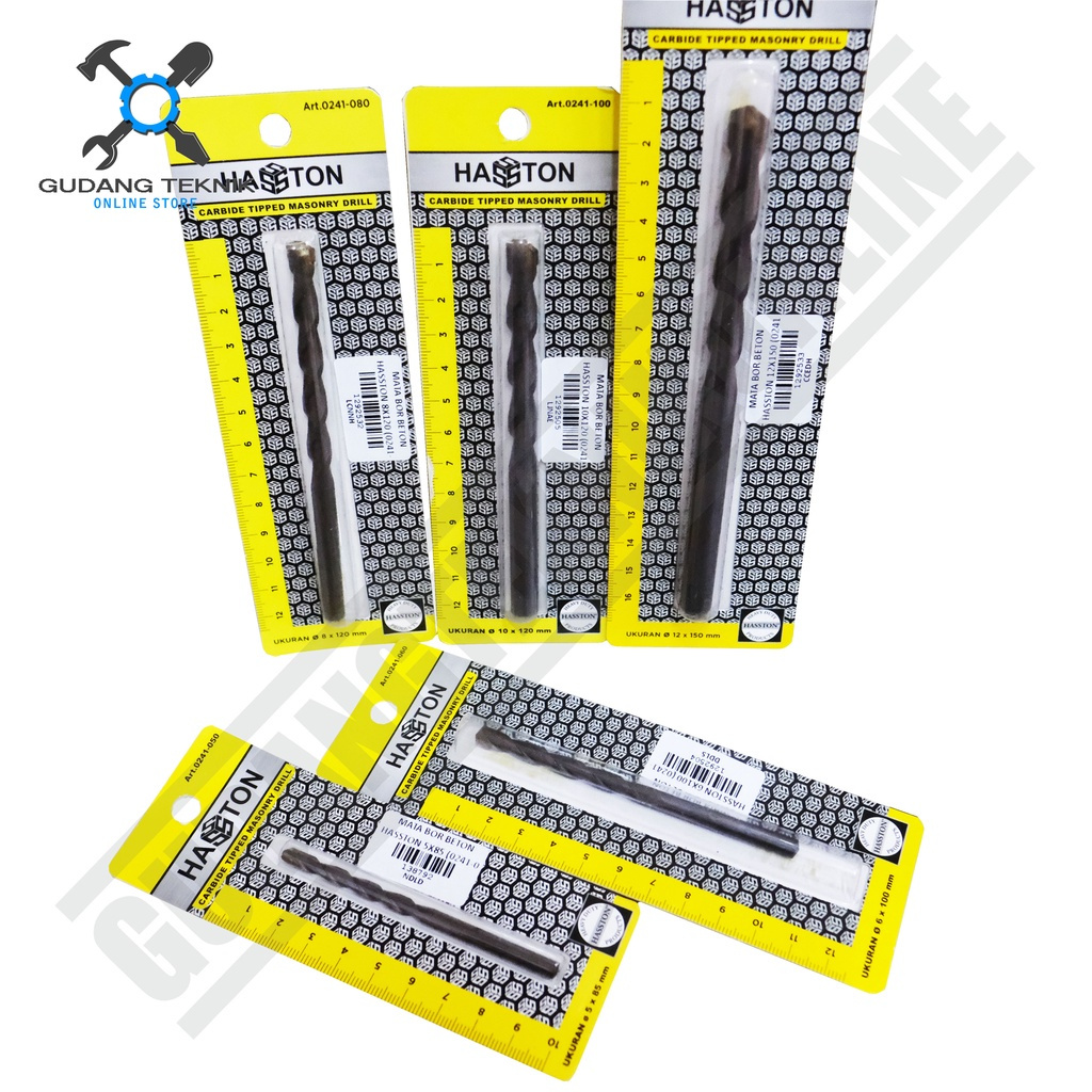 GROSIR Mata Bor Beton Tembok 12x150mm HASSTON PROHEX 0241-120 / Mata Bor Beton 12mm HASSTON