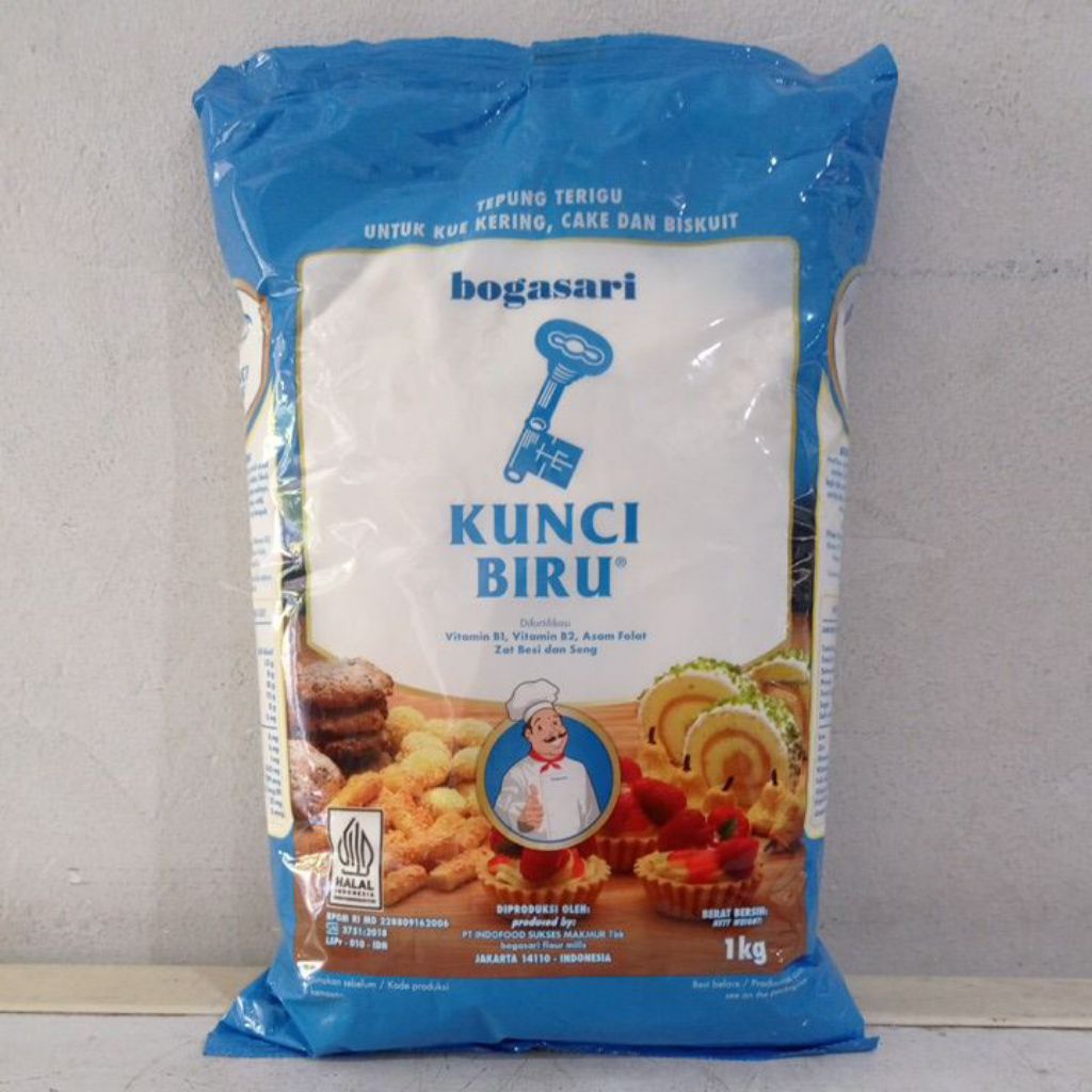 

tepung kunci biru 1kg | tepung kunci biru | tepung protein rendah