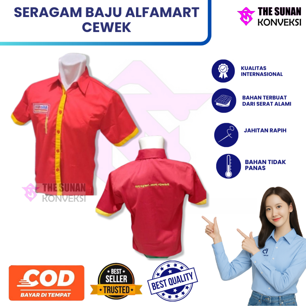 Baju Seragam Alfamart Wanita || Seragam Kerja Alfamart Wanita ||  Seragam Alfamart|Baju Kerja Wanita