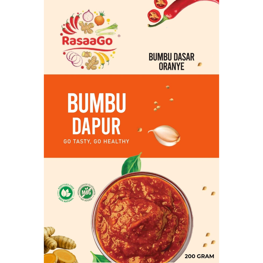 

Bumbu Dasar Oranye Rasaago 200gr | Non MSG & Pengawet | Halal | Bumbu Masak Instan Fresh