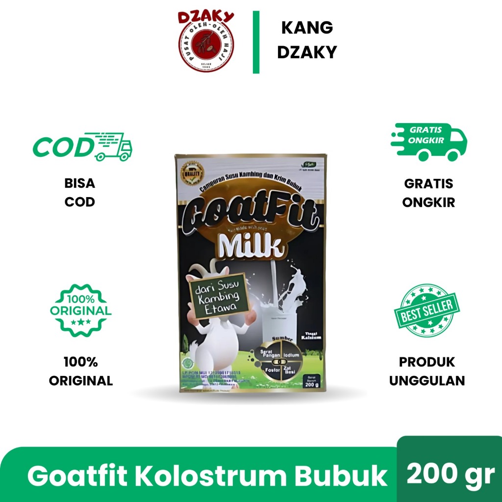 GOATFIT Premium Susu Kambing Etawa Kolostrum Colostrum Bubuk Ternak
