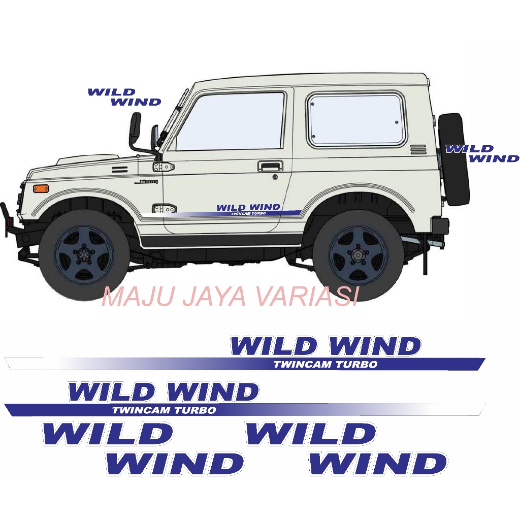 stiker striping katana jimny jdm japan wild wind