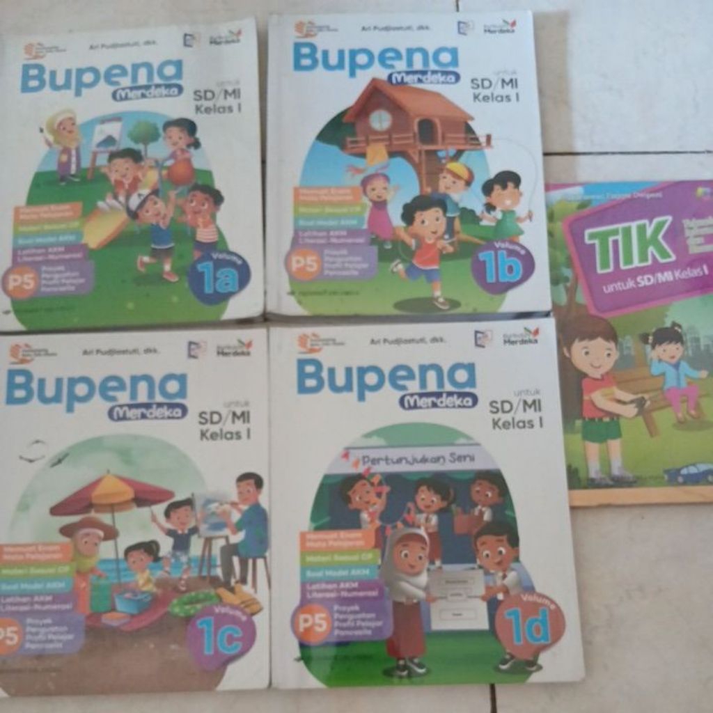 Bupena kelas 1 SD & Buku TIK kelas 1 SD