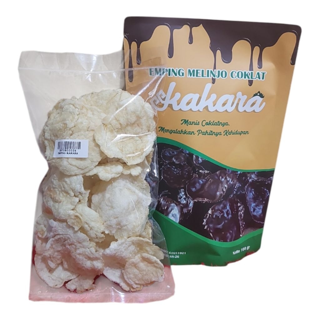 

Paket Bundling emping coklat 100 gr + emping ori 80 gr)