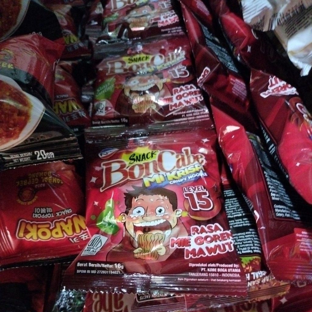 

Snack Bon Cabe Mi krispi Mie Goreng 10 pcs