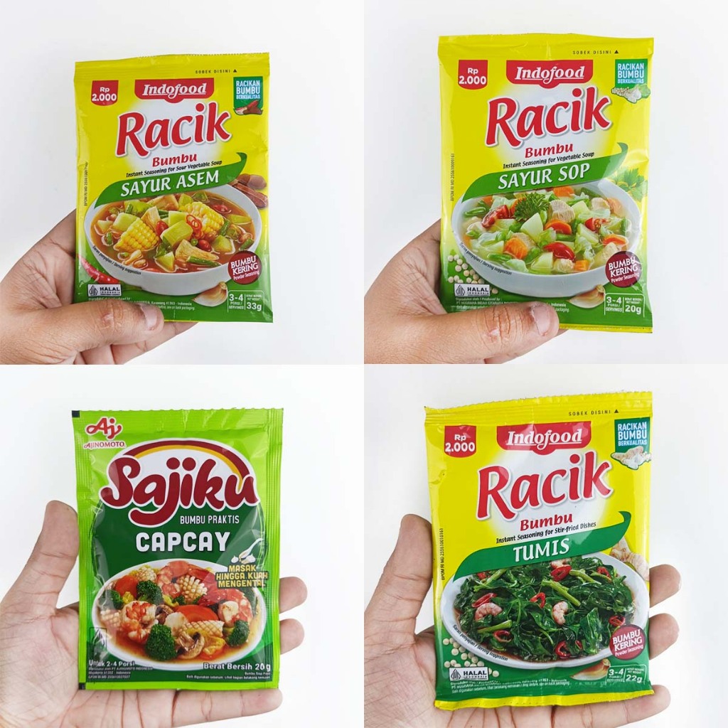 

Aneka Bumbu Racik Sayur Sop, Sayur Asem, Sayur Lodeh, Sayur Capcay, Racik Tumis