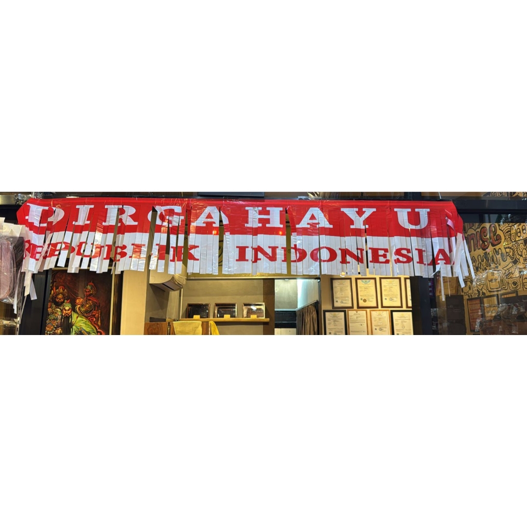 Banner Dirgahayu RI/Hiasan Rumbai Dirgahayu RI merah putih (acc 17 agustus)