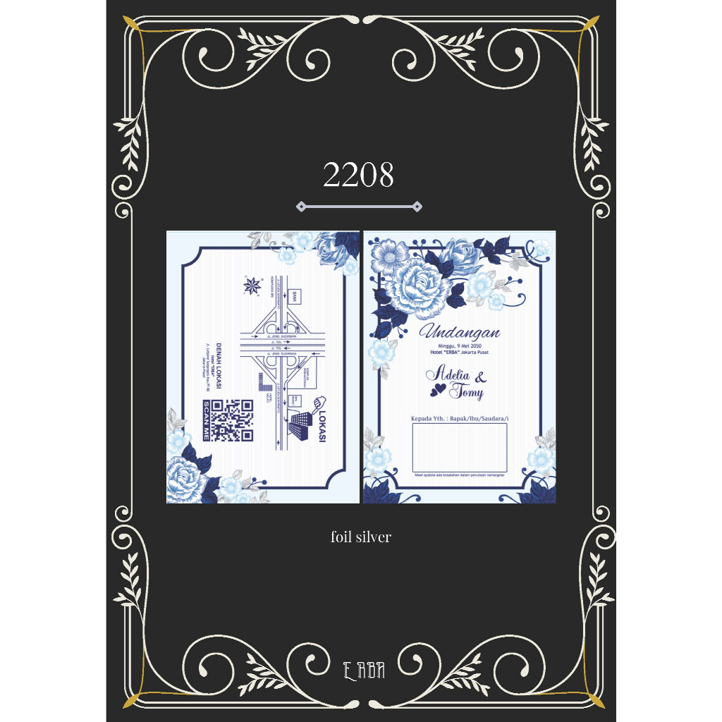 Cetak Undangan Pernikahan Erba 2208 Termurah Di Indonesia