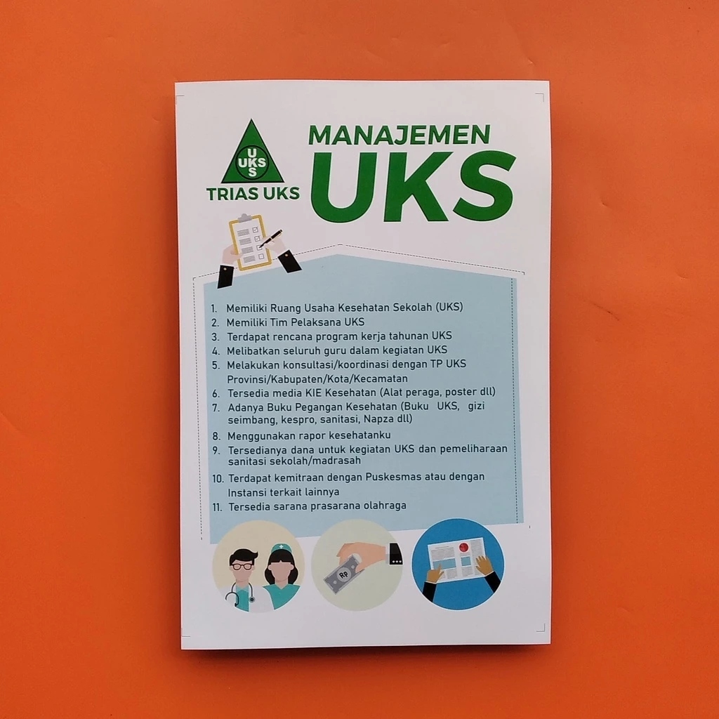 Poster Trias UKS | Poster Manajemen UKS | Poster Edukasi Anak Usaha Kesehatan Sekolah