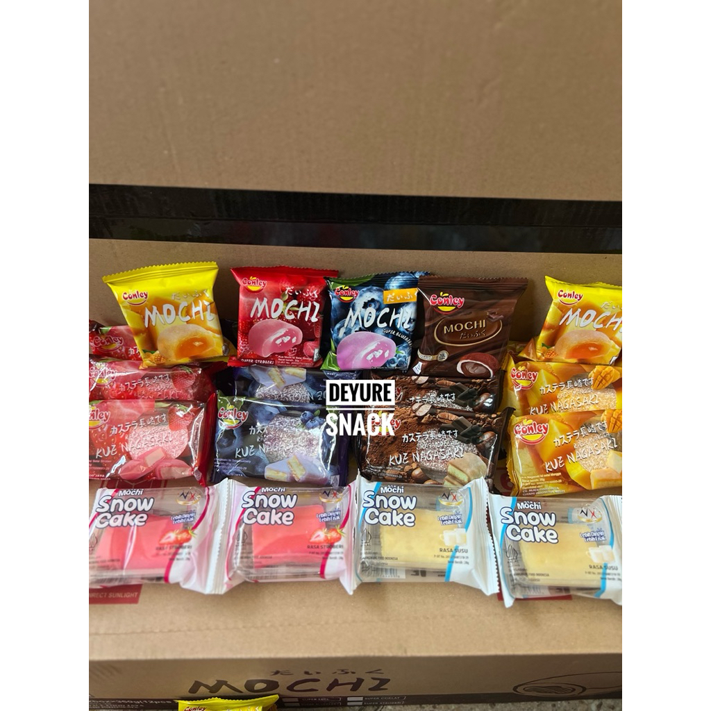 

Conley Mochi nagasaki Snow Cake Rasa Blueberry Mangga Coklat Strawberry Ecer
