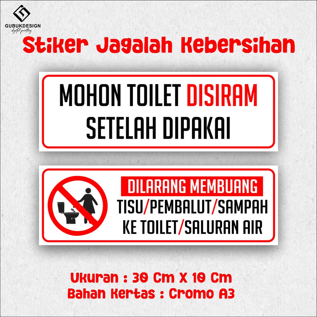 

Stiker Cromo Kebersihan Toilet