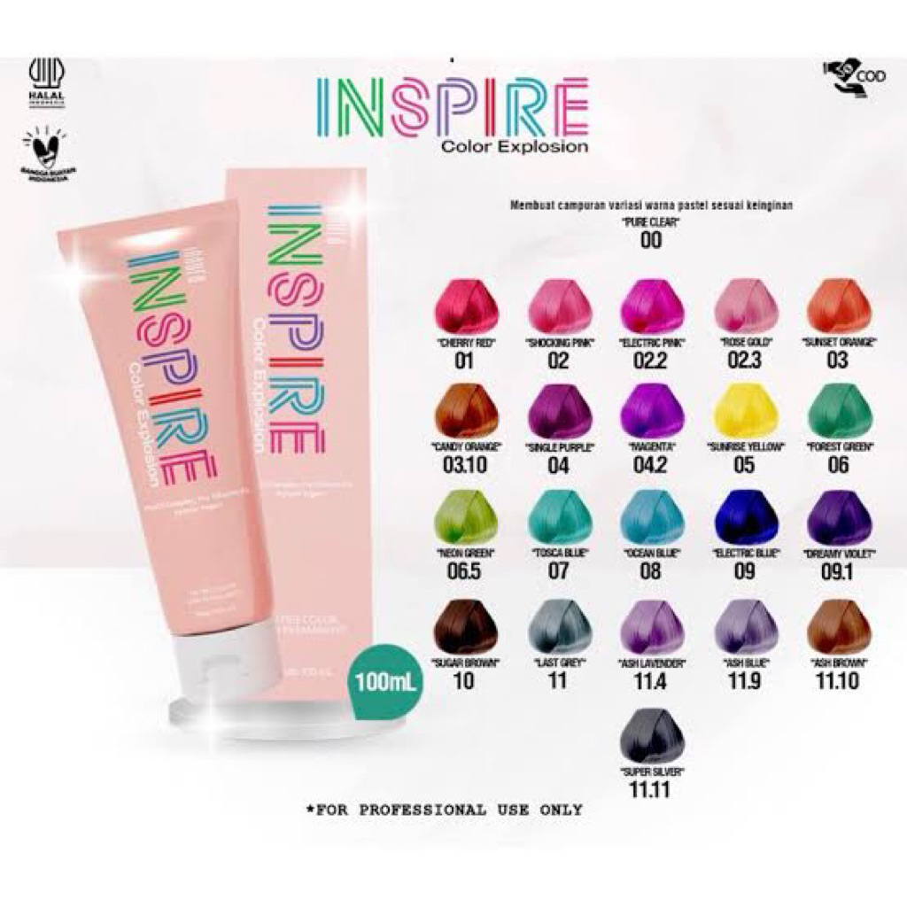 INAURA COLOR EXPLOSION INSPIRE , INAURA HAIR COLOR , INAURA PERMANENT COLOR