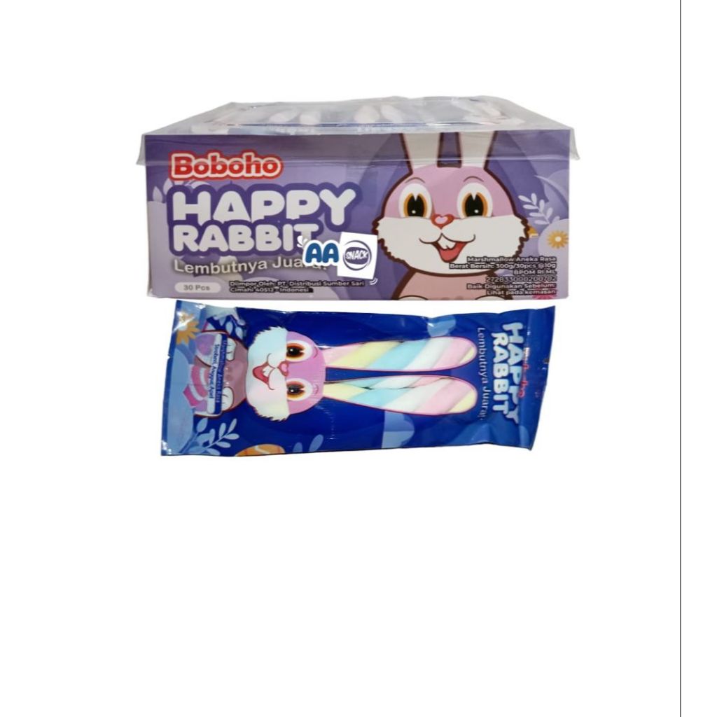 

Sehati Snack - Boboho Marshmallow Happy Rabbit Permen Manisan Kenyal | 1pack(30pcs)