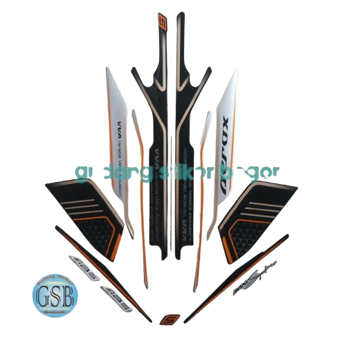 STIKER STRIPING MOTOR AEROX ABS 2024 HITAM SILVER