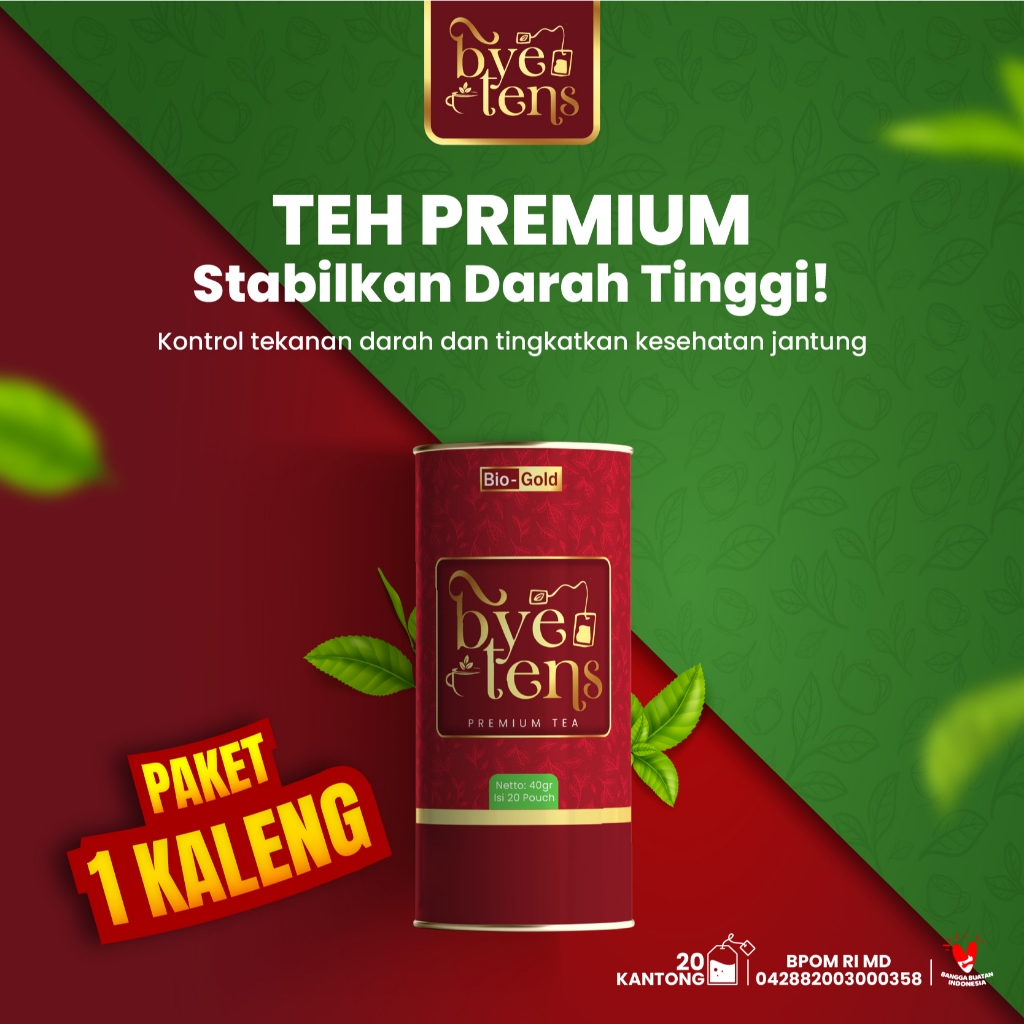 

Bye Tens - Teh Hipertensi Premium Tea Herbal Alami Membantu Mengatasi Hipertensi, Kolesterol, Jantung, Kebas, Kesemutan