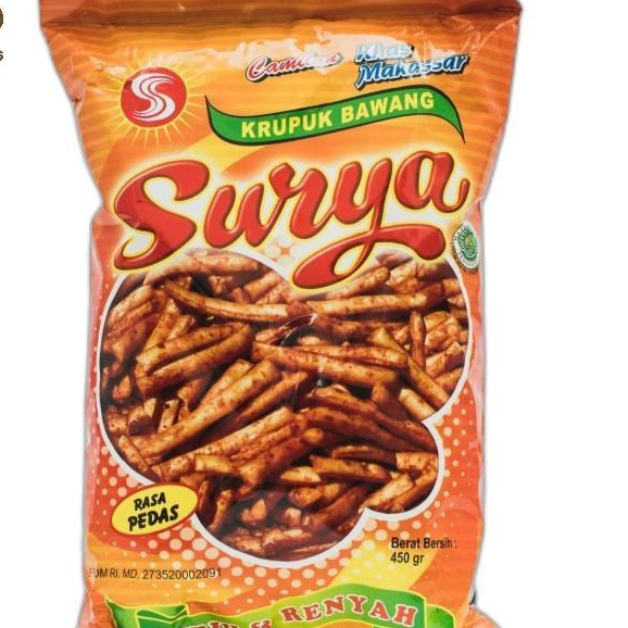 

kerupuk bawang surya khas makasar