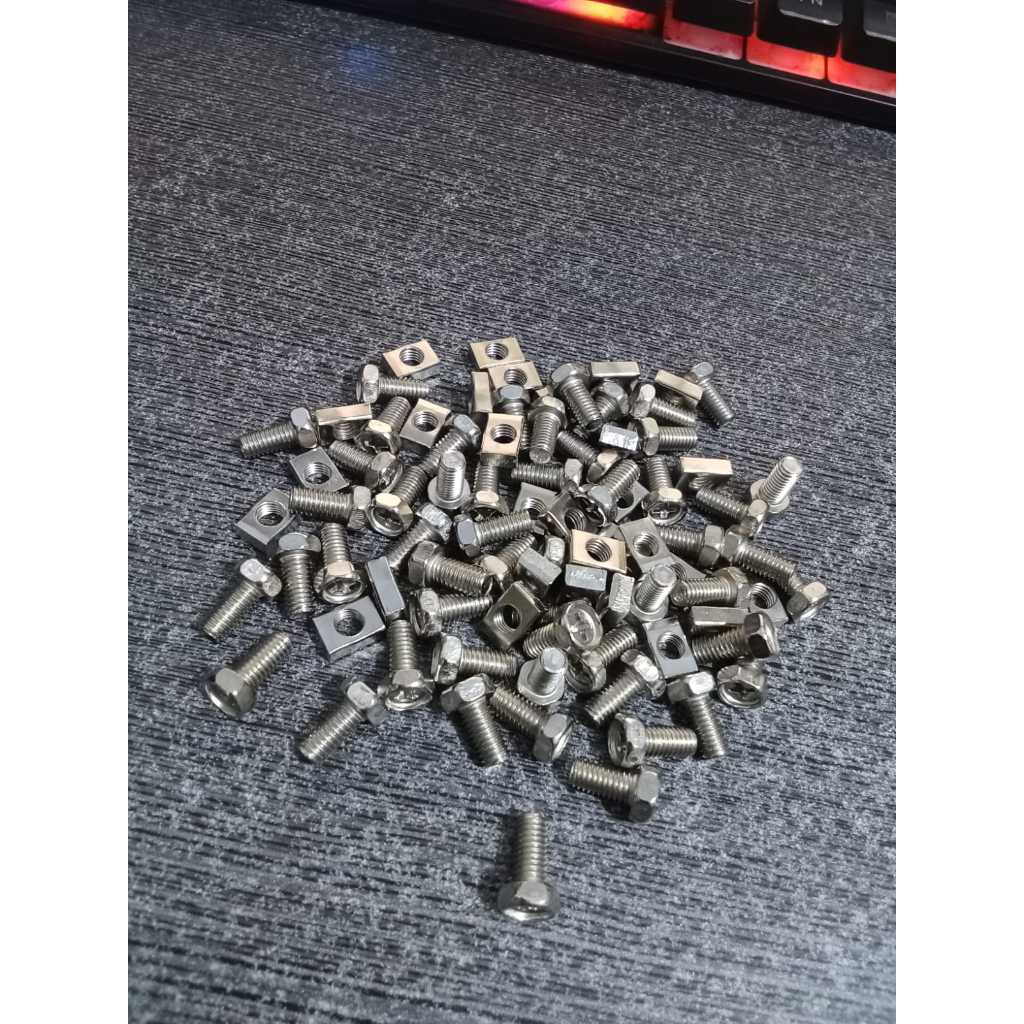 Baut Aki mur kotak Motor Basah -  Baut Aki Basah | Baut Aki Motor/10pcs