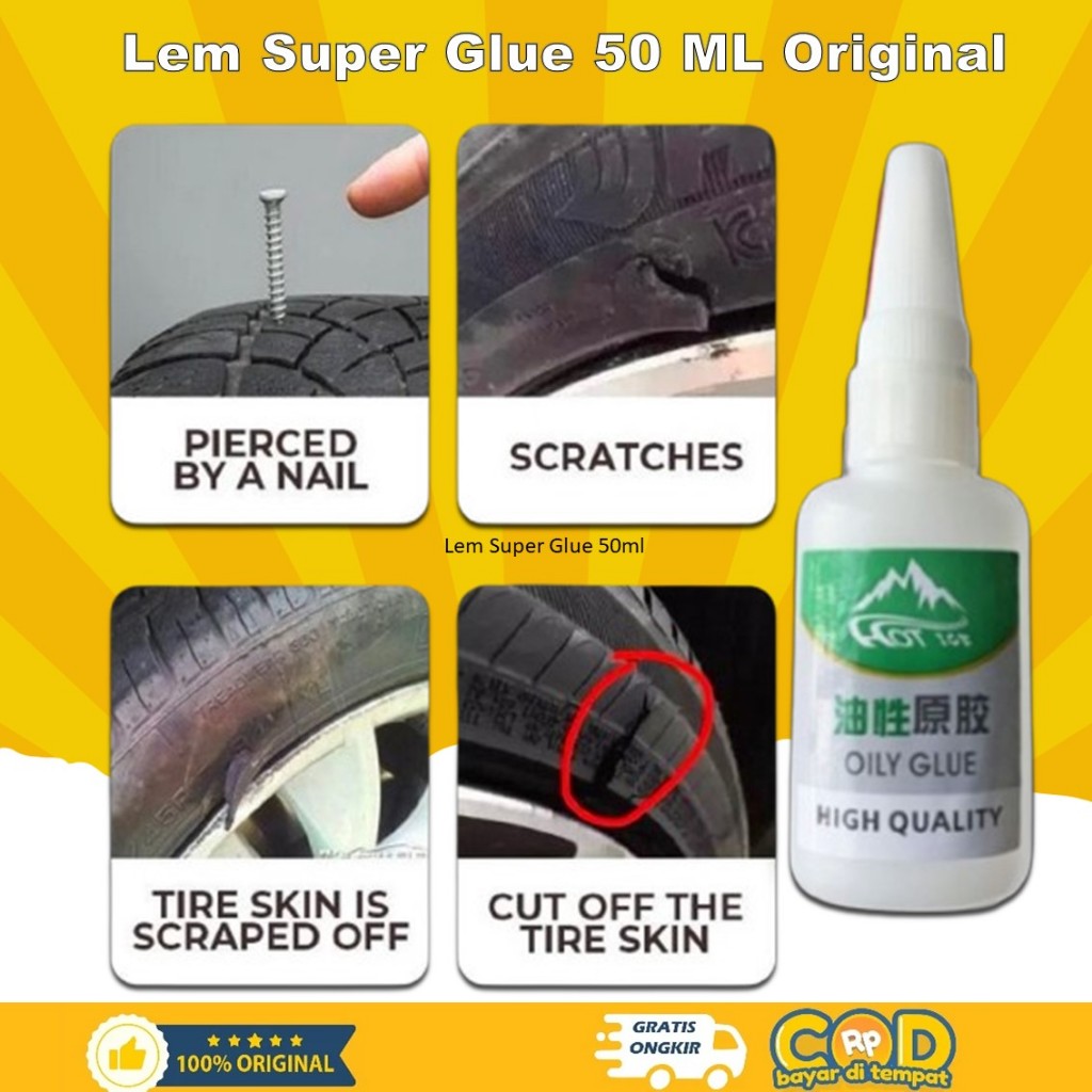 

Lem Super Glue 50ml - Lem Super Perekat Kuat 50ml - Lem Korea Gl