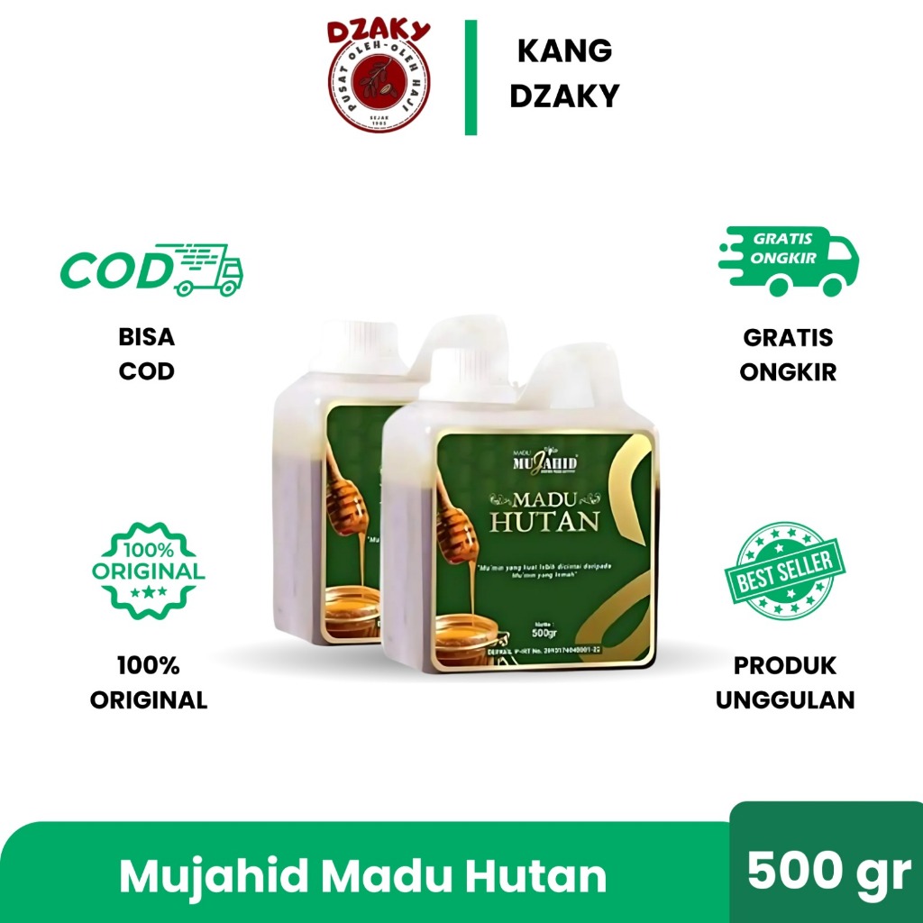 

Madu Hutan Mujahid 500gr | Madu Enak Manis / Madu hutan Manis Super Madu Murni Asli Multiflora 1 kg