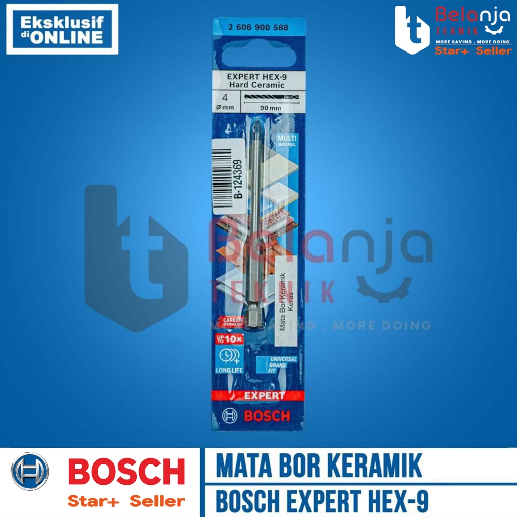 Bosch HEX 9 Hard Ceramic Drill Bit 4 MM Mata Bor Keramik 4 X 90 MM Tile Drill Bit 4MM