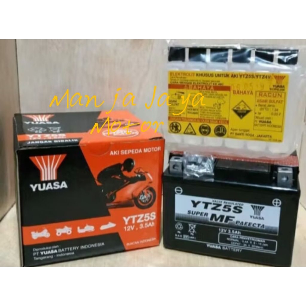 Aki Yuasa YTZ-6V MF dengan 12V, 5Ah for Vario 125/150/Satria Fu/CB 150R/Genio new ISS/Beat street ne