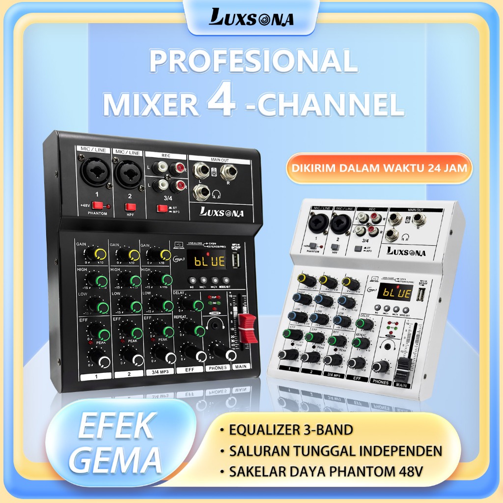 Professional mixer 4 chanel /99DSP mixer audio/misker 4 chanel murah/soundcard ashley mini mixer