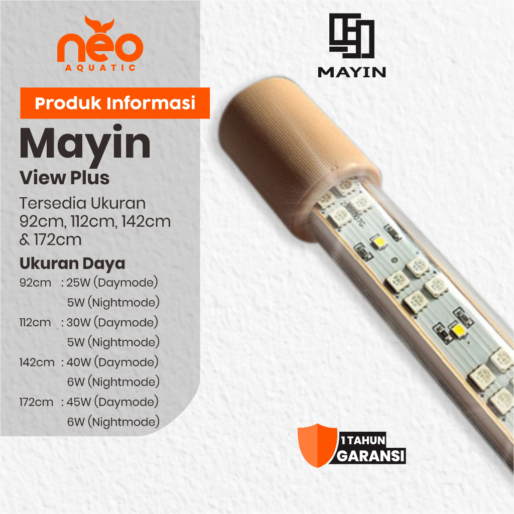 MAYIN Led View Plus Lampu Penerangan Aquarium Dual Mode