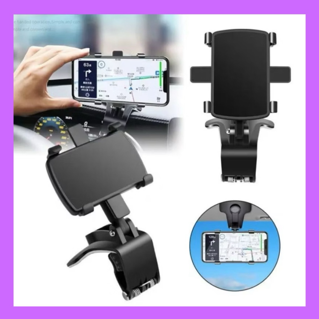 car phone holder l / holder hp mobil dashboard / holder tripod jepit mobil