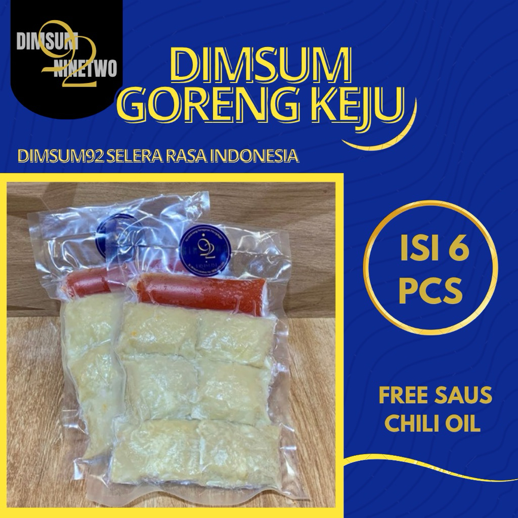 

Dimsum Goreng Keju Premium Isi 6pcs FREE CHILI OIL Di Kab Bogor Halal (PENGIRIMAN KHUSUS PULAU JAWA)