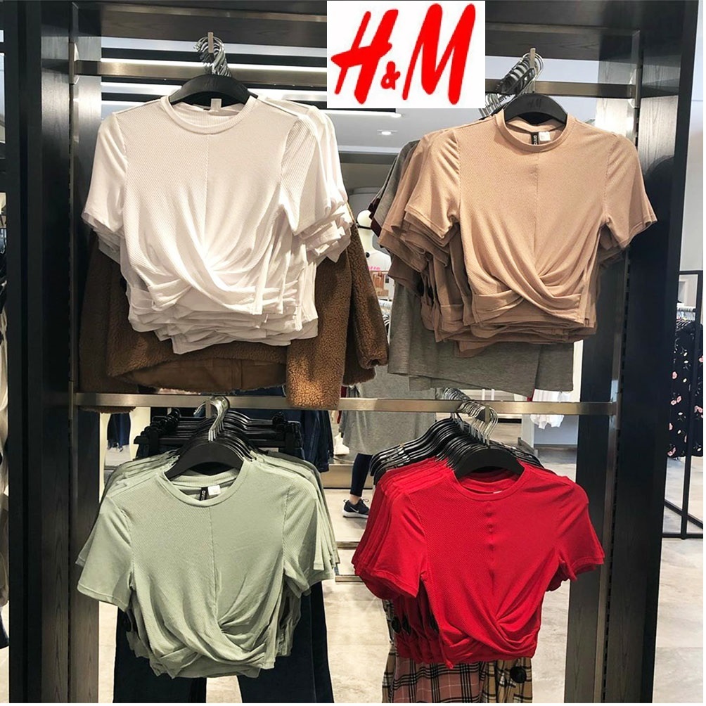 H&M ORIGINAL crop top wanita baju branded